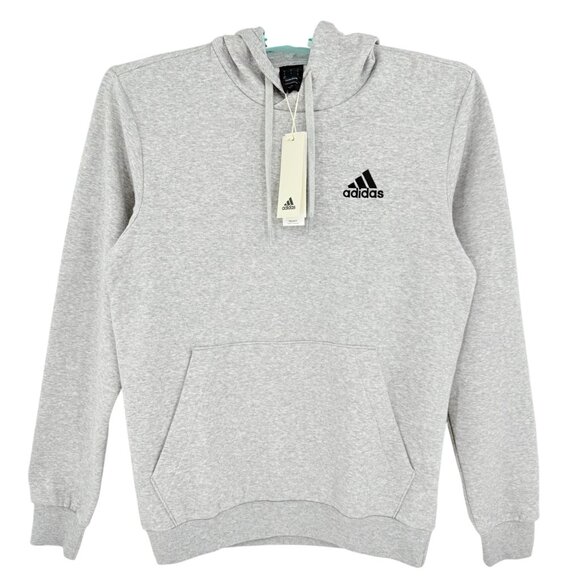 Adidas Men's Multi Sport Grey Feelcozy Hoodie Sweatshirt Size Small Regular NWT - Picture 2 of 12